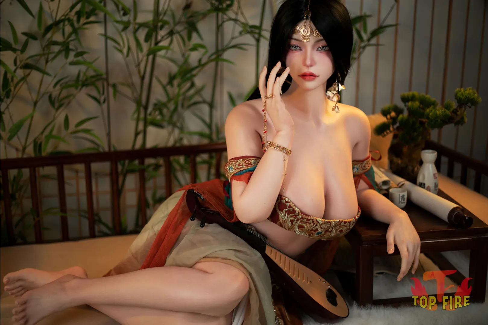 160cm (5ft3) F罩杯 輕量化 矽膠 性愛娃娃 Aria, ROS 头部 T67